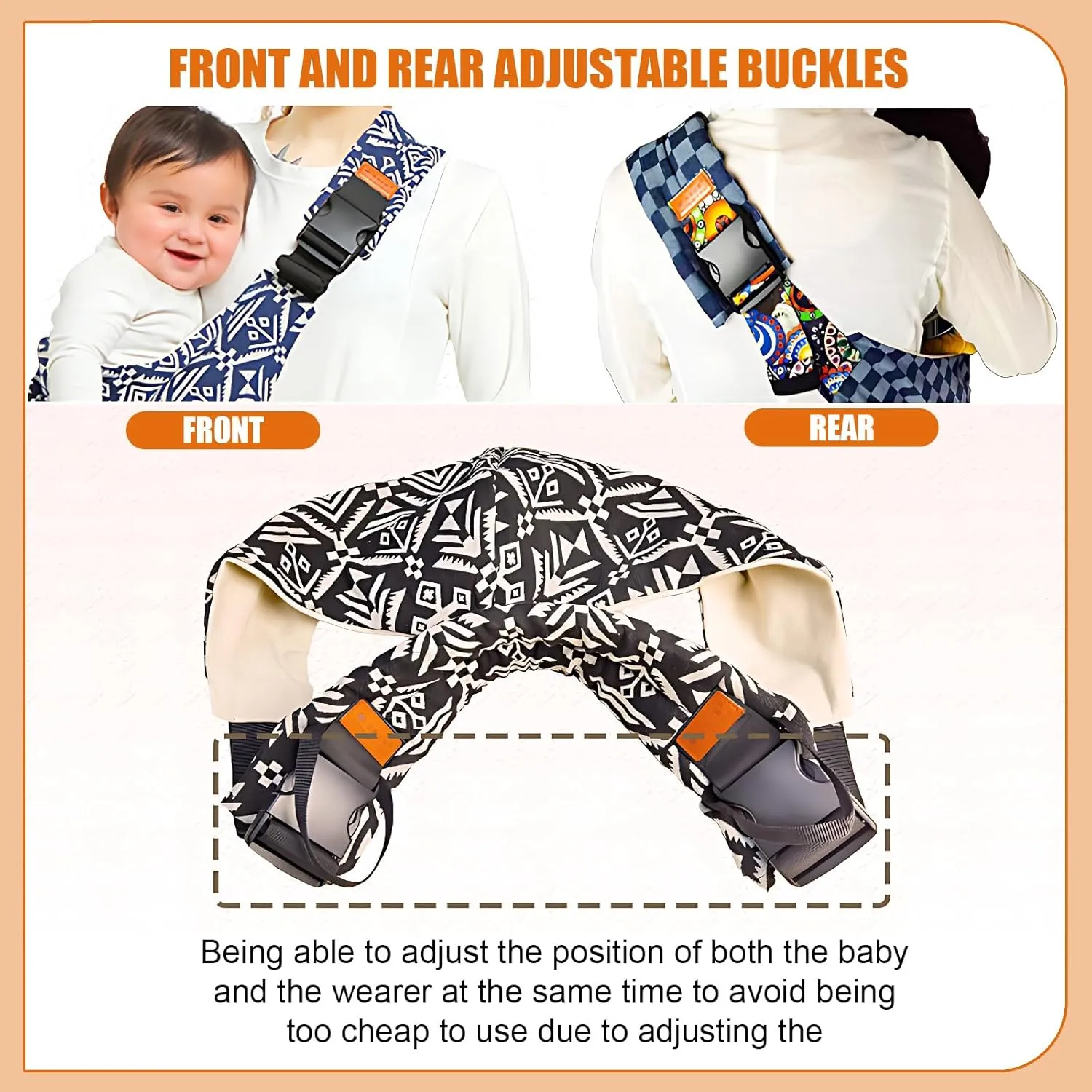 Baby Sling Carrier,Toddler Carrier, 2025 New Baby Sling,Portable and Lightweight Sling,Non-Slip Hip Seat Carrying 10-30lbs(Heart)