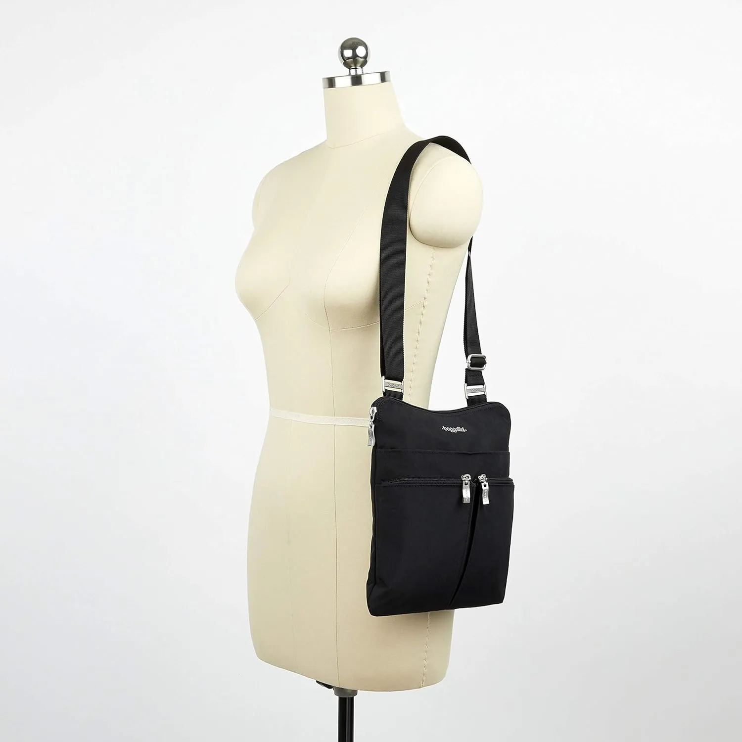 Baggallini Horizon Crossbody Bags for Women 10x10.5 Lightweight Water-Resistant Nylon RFID Purse Handbag w/Wristlet Included