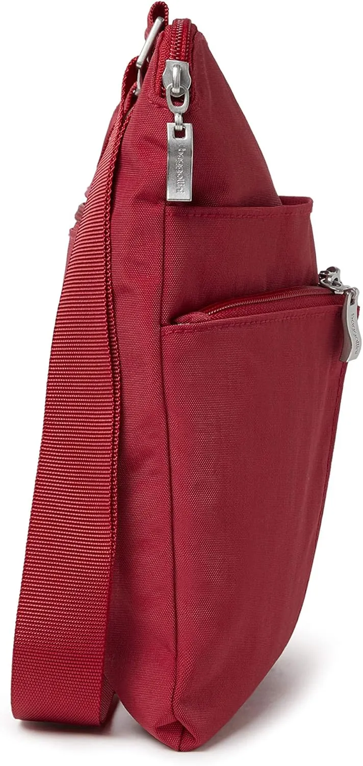 Baggallini Horizon Crossbody Bags for Women 10x10.5 Lightweight Water-Resistant Nylon RFID Purse Handbag w/Wristlet Included