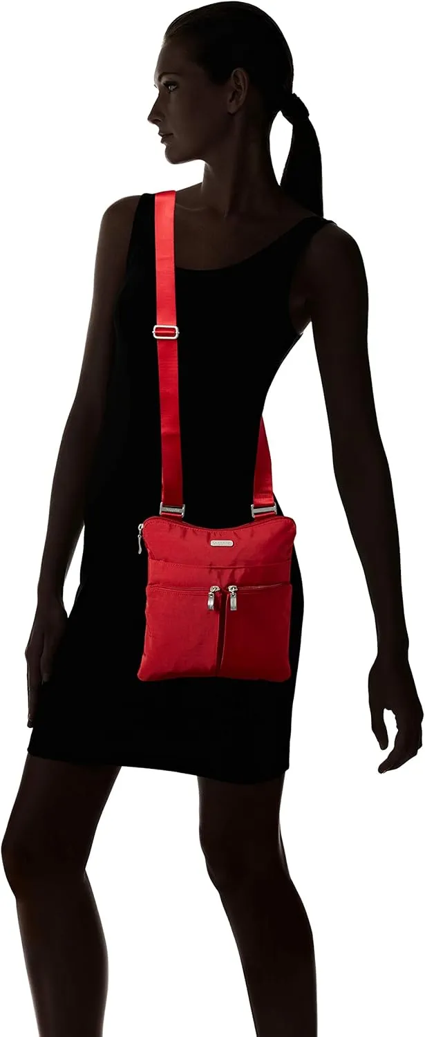 Baggallini Horizon Crossbody Bags for Women 10x10.5 Lightweight Water-Resistant Nylon RFID Purse Handbag w/Wristlet Included