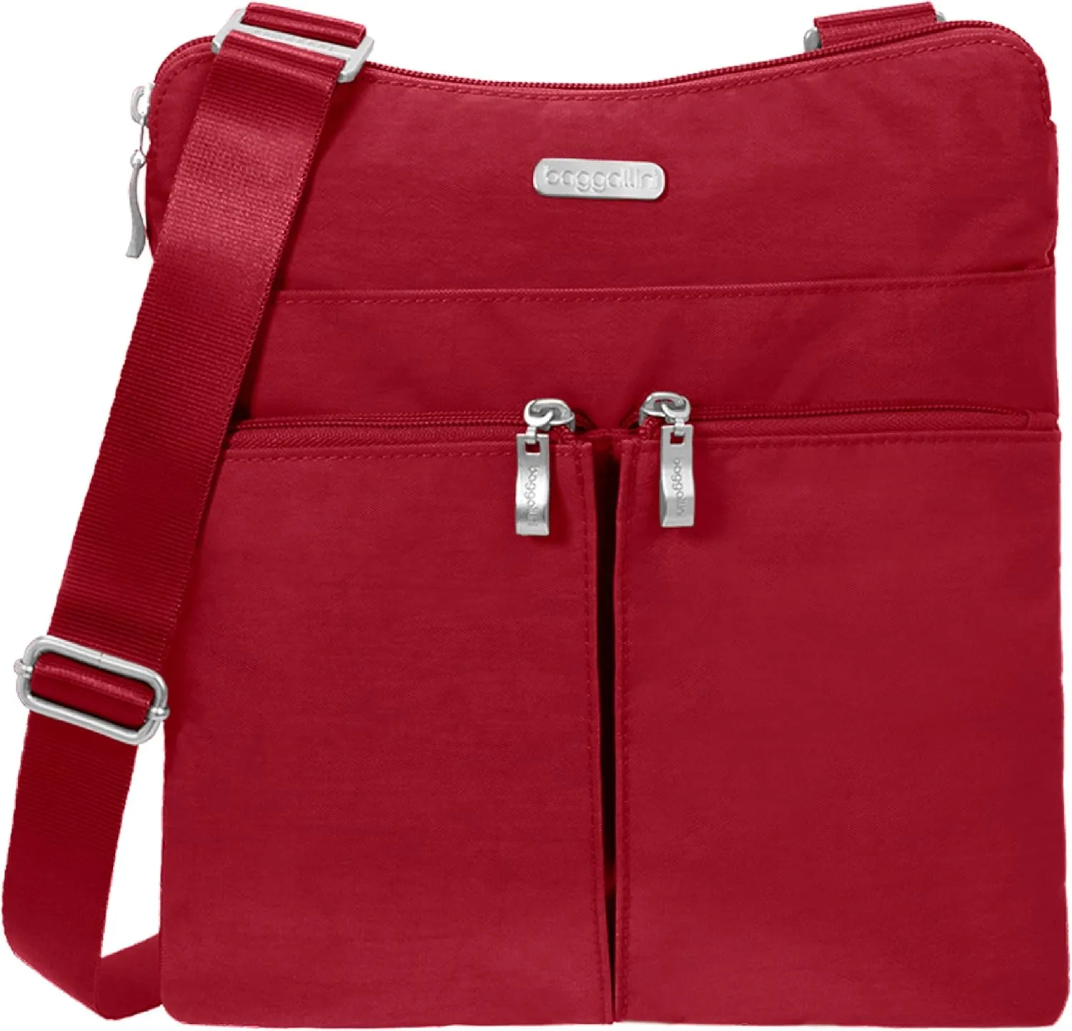 Baggallini Horizon Crossbody Bags for Women 10x10.5 Lightweight Water-Resistant Nylon RFID Purse Handbag w/Wristlet Included