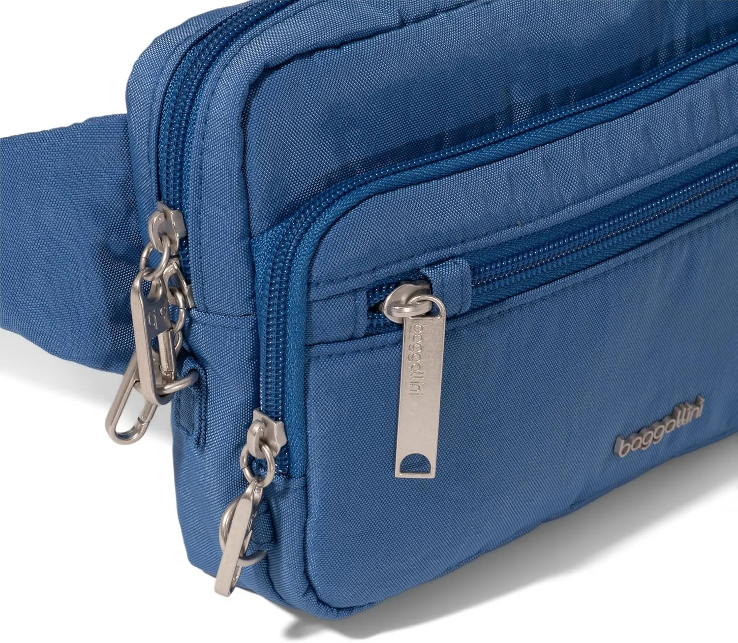 Baggallini Securtex Anti-Theft Belt Fanny Pack for Women RFID Wallet Locking Zipper-Travel Bag Crossbody Purse