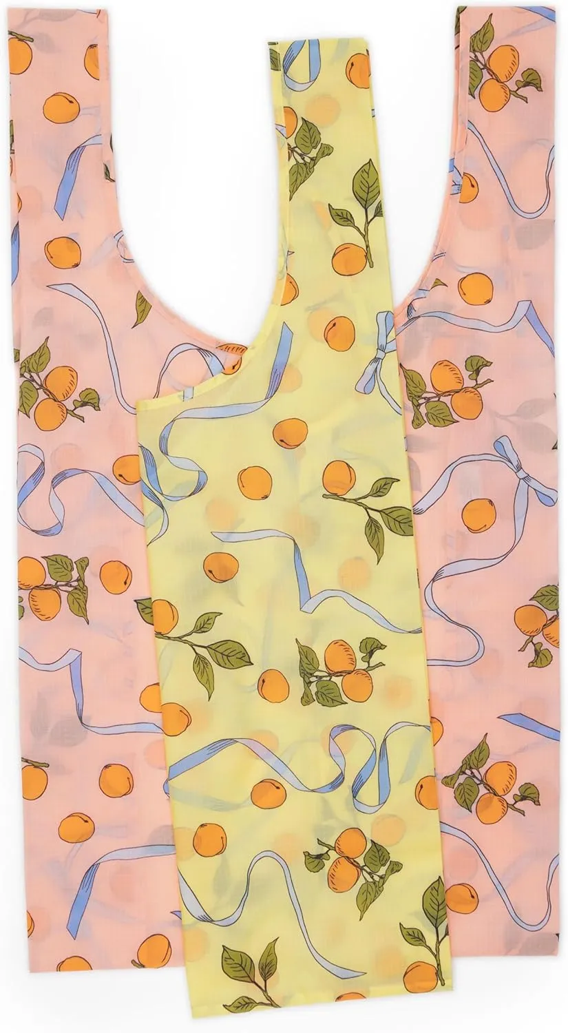 BAGGU Amazon Big Set of 2 - Apricots & Ribbons