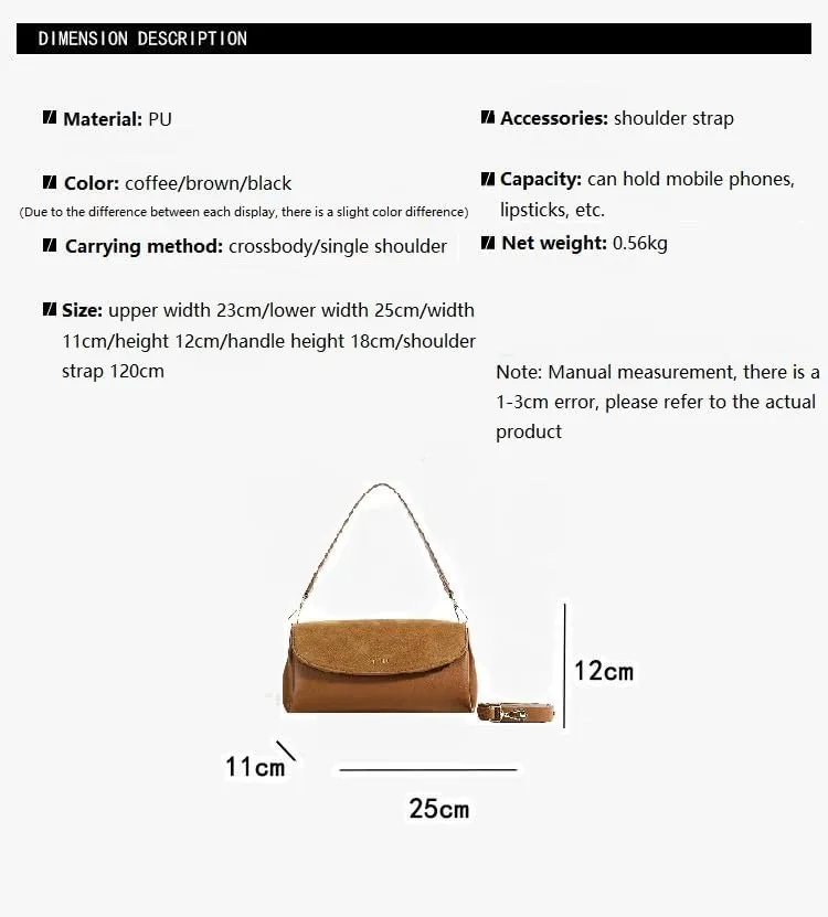 Bags Women's Retro Fashion Small Square purses Niche Simple Casual Shoulder Crossbody handbags