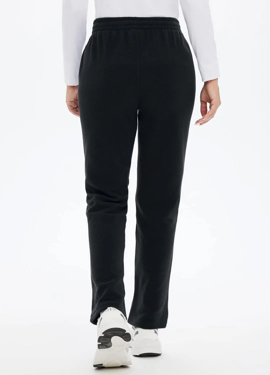 baleaf Women's Polar Fleece Pants Thermal Cold Winter Lightweight Elastic Waist Sweatpants with Pocket