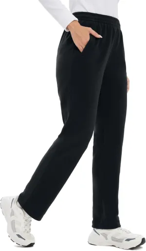 baleaf Women's Polar Fleece Pants Thermal Cold Winter Lightweight Elastic Waist Sweatpants with Pocket