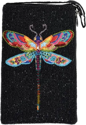 Bamboo Trading Hand-Beaded Colorful Dragonfly Club Bag
