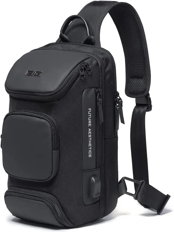 BANGE Sling Bag, Waterproof Crossbody Backpack, Shoulder Bag for Men