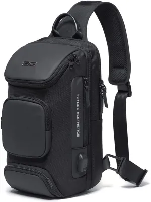 BANGE Sling Bag, Waterproof Crossbody Backpack, Shoulder Bag for Men