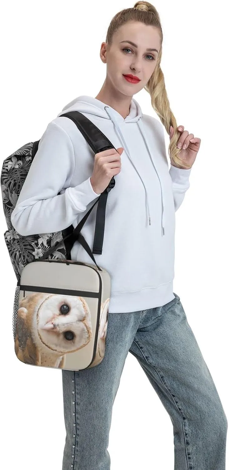 Barn Owl Lunch Bag Barn Owl Lunch Box Insulated Meal Bag Food Container for School Work Picnic Travel
