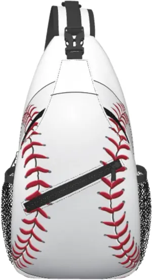 Baseball Chest Sling Bag Crossbody Shoulder Backpack Bag Gym Cycling Travel Hiking Daypack Cross Bag