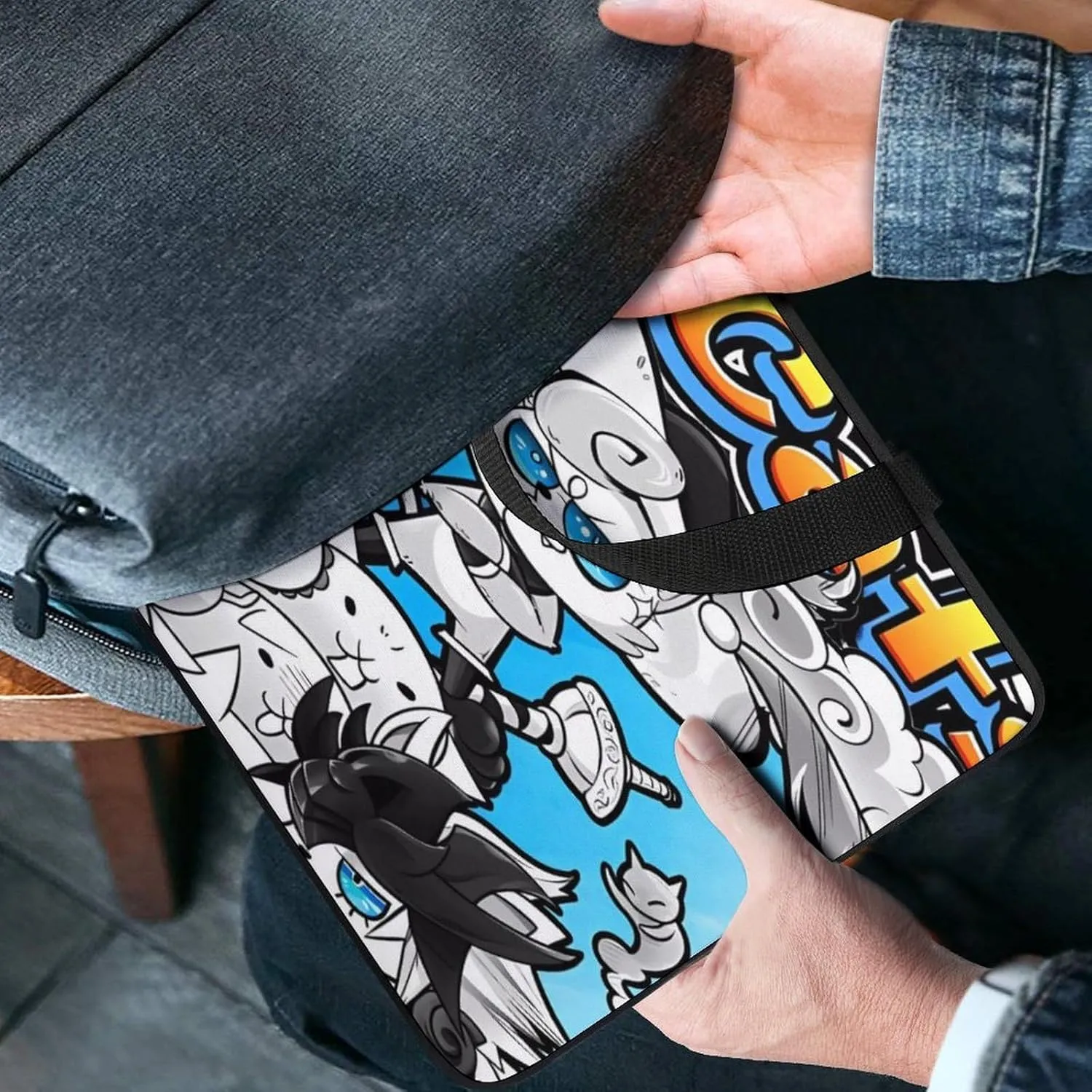 Battle-Cats Slim Laptop Bag - Lightweight And Water-Resistant Carrying Case with Handle
