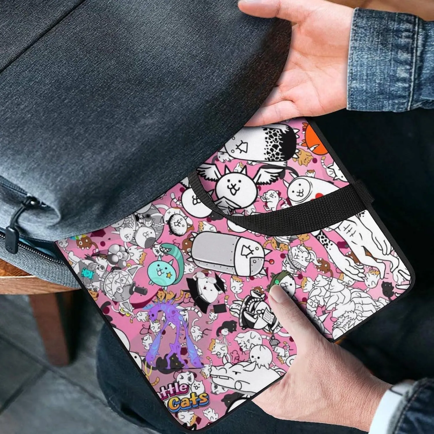 Battle-Cats Slim Laptop Bag - Lightweight And Water-Resistant Carrying Case with Handle