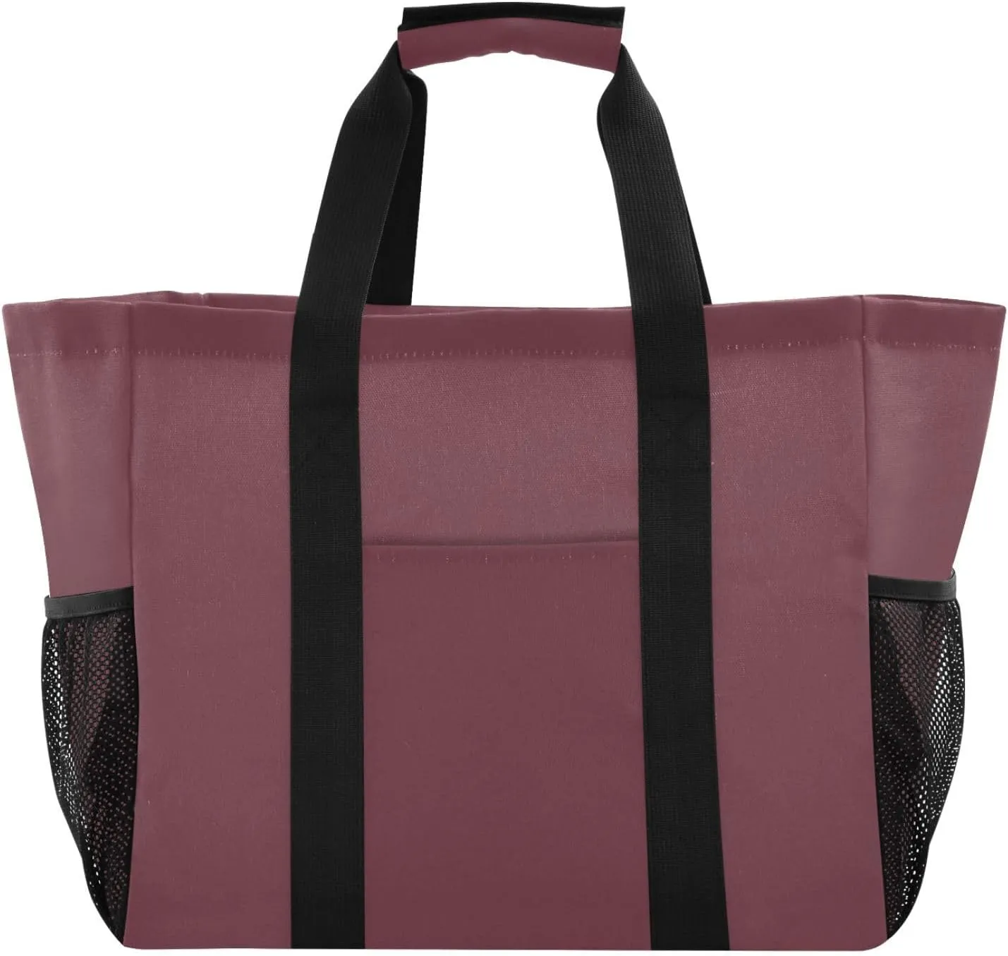 Beach Bag for Women Beige Large Canvas Tote Bag Sandproof Pool Bags with Pocket for Pool Travel Gym Beach