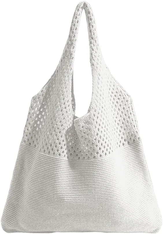 Beach Tote Bags for Women, Summer Slouchy Hobo Shoulder Crossbody Bag Womens Boho Purses and Handbags