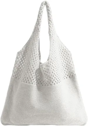 Beach Tote Bags for Women, Summer Slouchy Hobo Shoulder Crossbody Bag Womens Boho Purses and Handbags