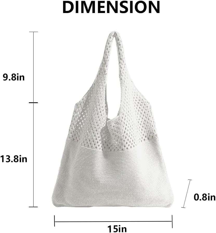 Beach Tote Bags for Women, Summer Slouchy Hobo Shoulder Crossbody Bag Womens Boho Purses and Handbags