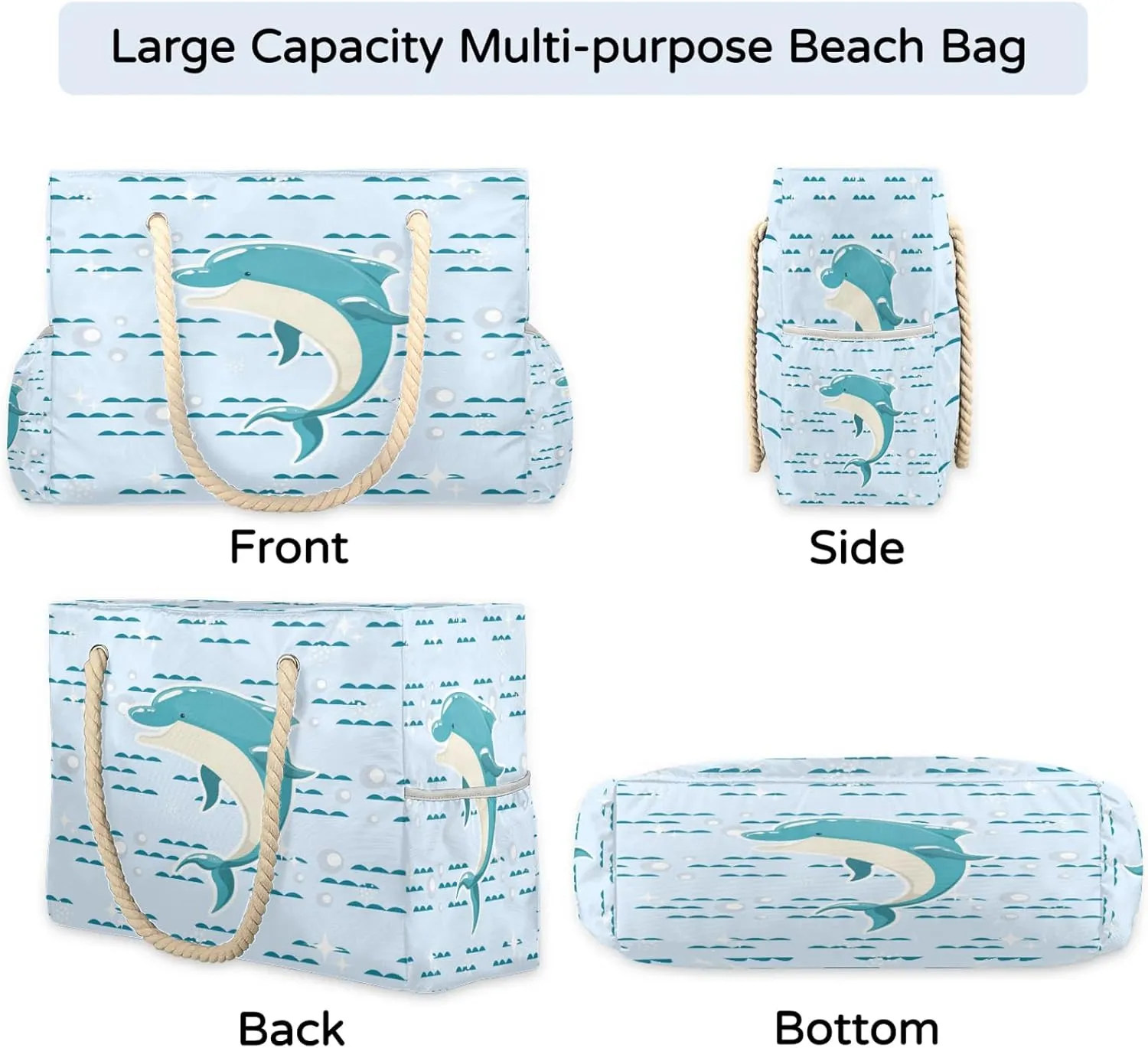 Beach Tote Bags for Women with Zipper Large Pool Bags for Swimming Travel Gym