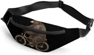 Bear Bike Crossbody Fanny Pack Waist Packs Adjustable Shoulder Bags Sling Bag for Hiking Running Cycling