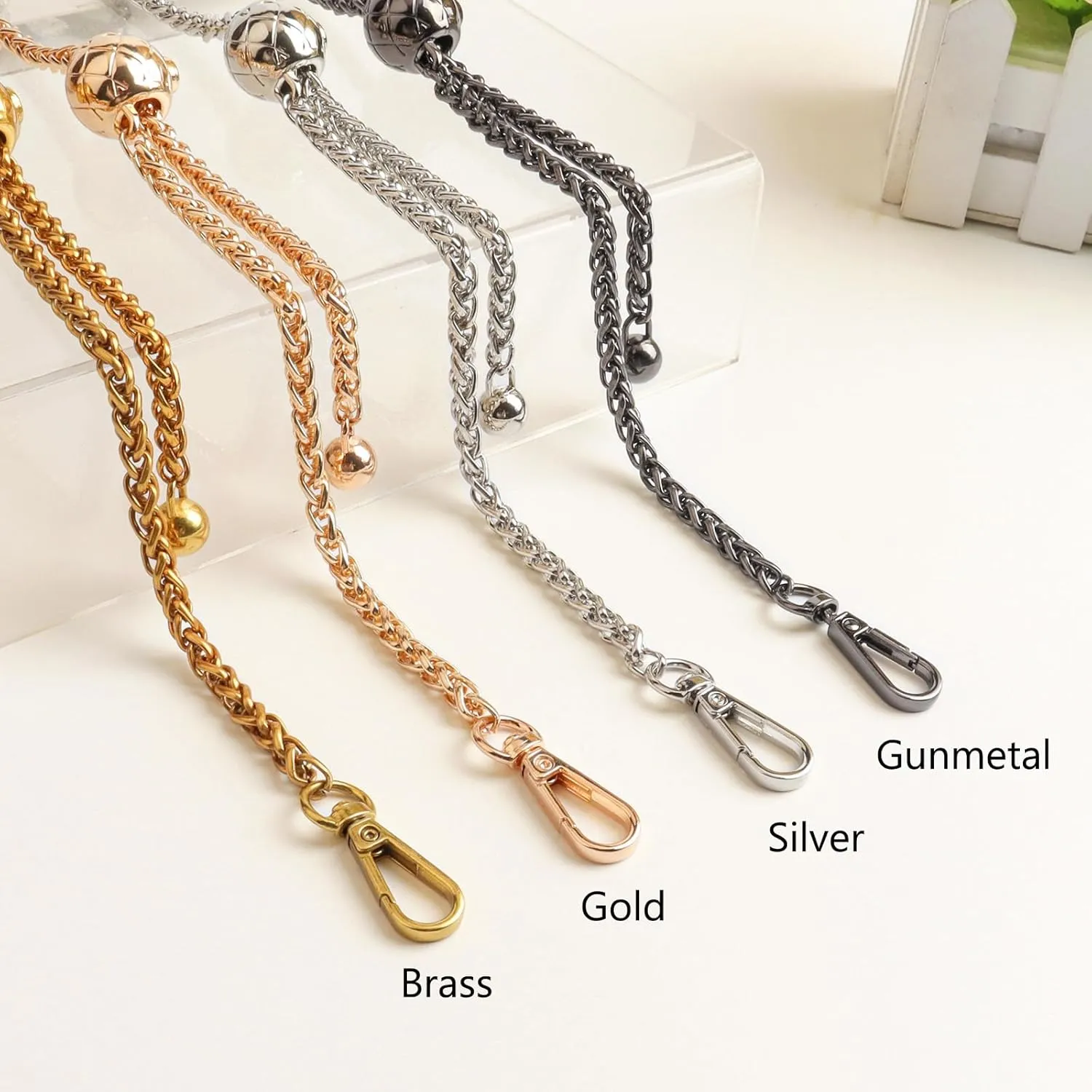 BEAULEGAN Thin Purse Chain Strap Adjustable - Replacement for Small Shoulder Crossbody Bag, 51 Inches Long