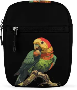 Beautiful Parrot Bird Acorn Cute Crossbody Bags Small Sling Purse Travel Shoulder Bag with Adjustable Strap for Men Women