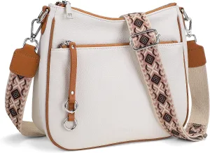 befen Genuine Leather Crossbody Bags for Women Travel Hobo Bags for Women with Adjustable Shoulder Guitar Strap