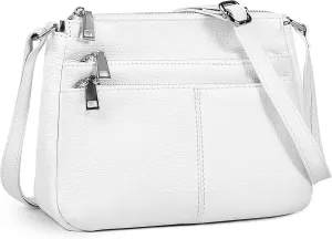 befen Genuine Leather Crossbody Purses Bags for Women, Small Pocketbooks Shoulder Bag Satchel Purse with Multi Pockets
