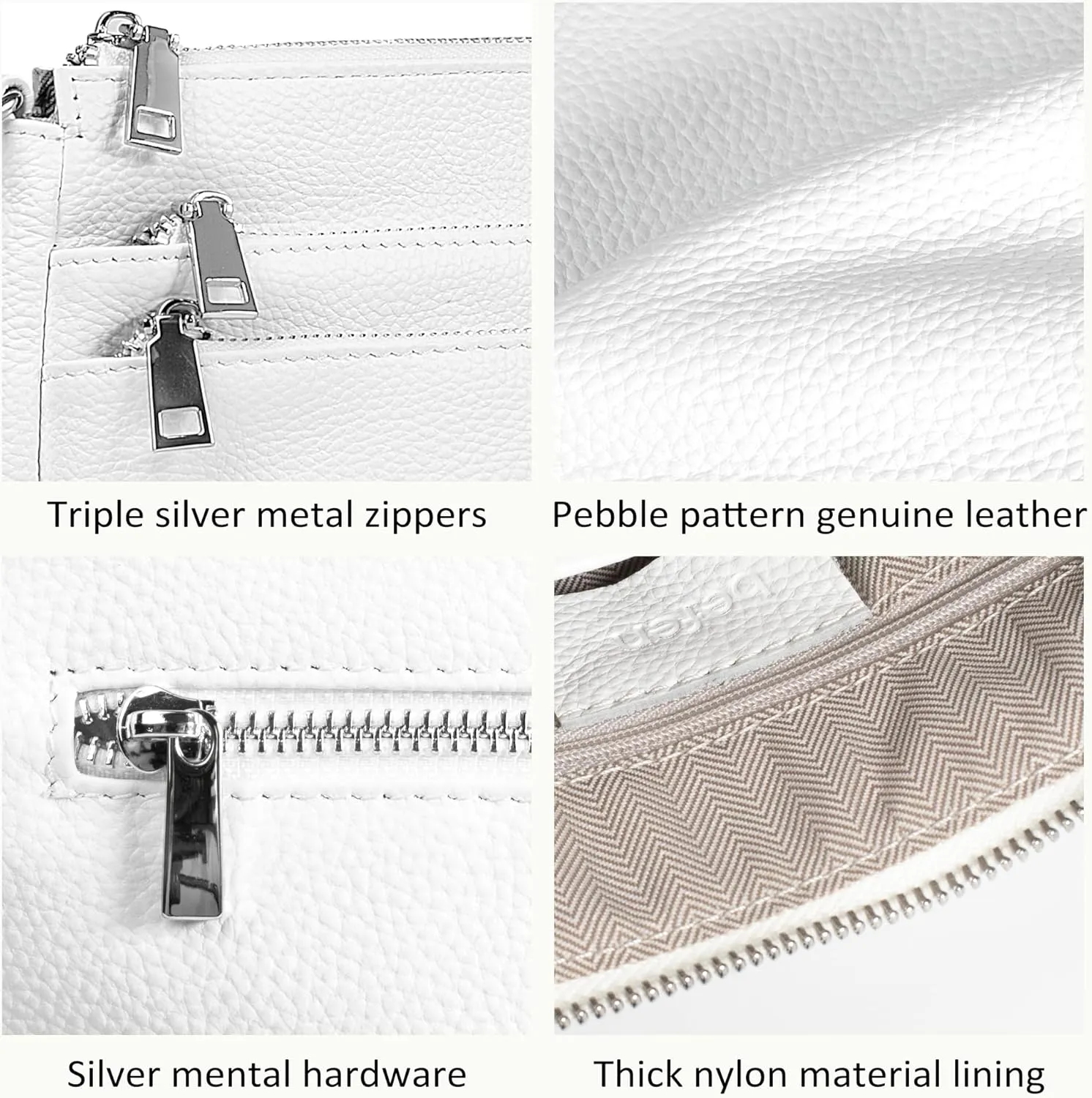 befen Genuine Leather Crossbody Purses Bags for Women, Small Pocketbooks Shoulder Bag Satchel Purse with Multi Pockets