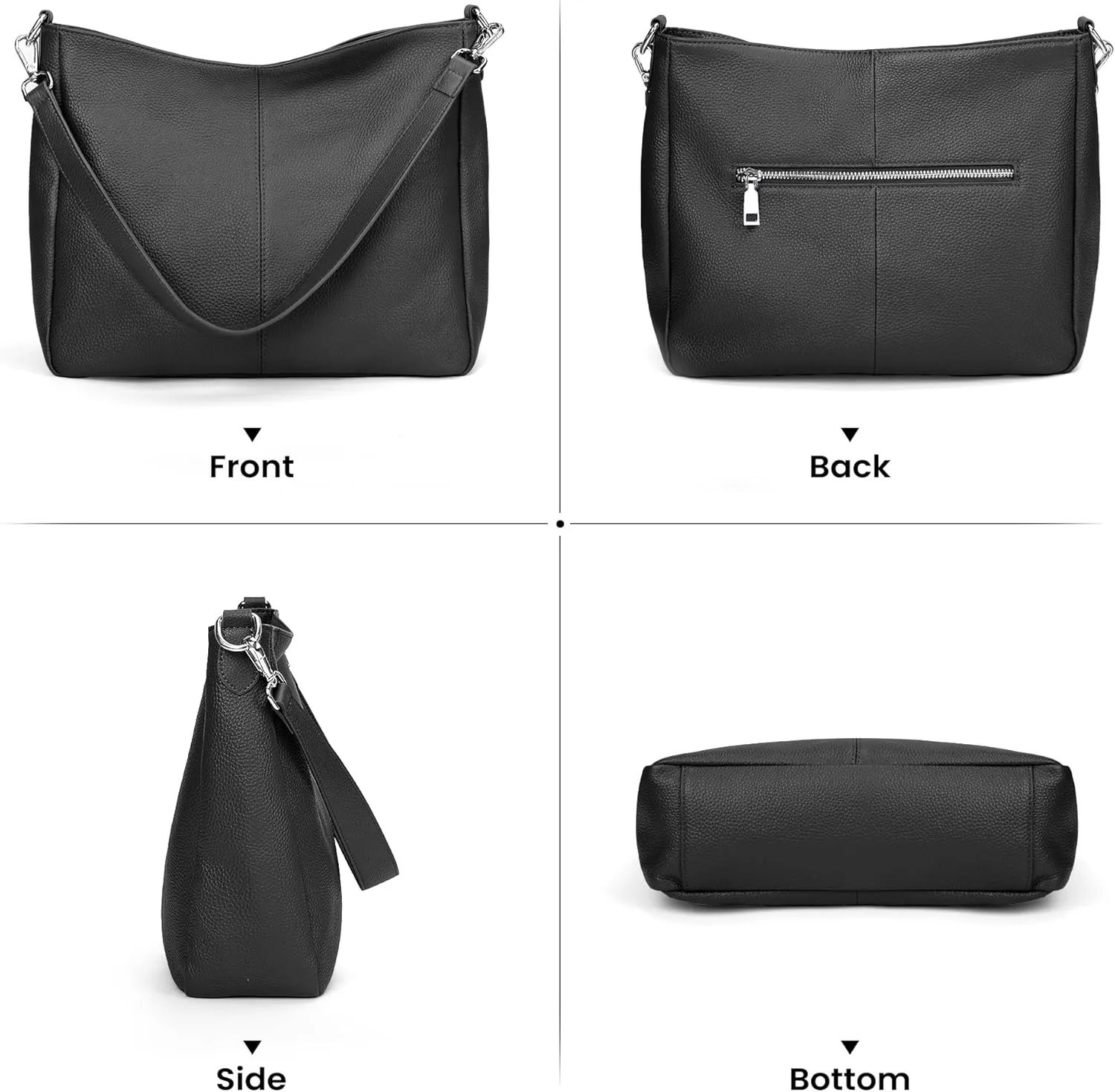 befen Genuine Leather Hobo Bags Purses for Women, Women's Shoulder bag Handbags Crossbody Bag with 2 Shoulder Straps