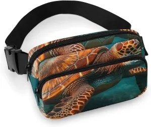 Belt Bag Fanny Pack Waist Bag Sea Turtle Swimming Crossbody Bags for Women Bum Bag Everywhere Belt Bag