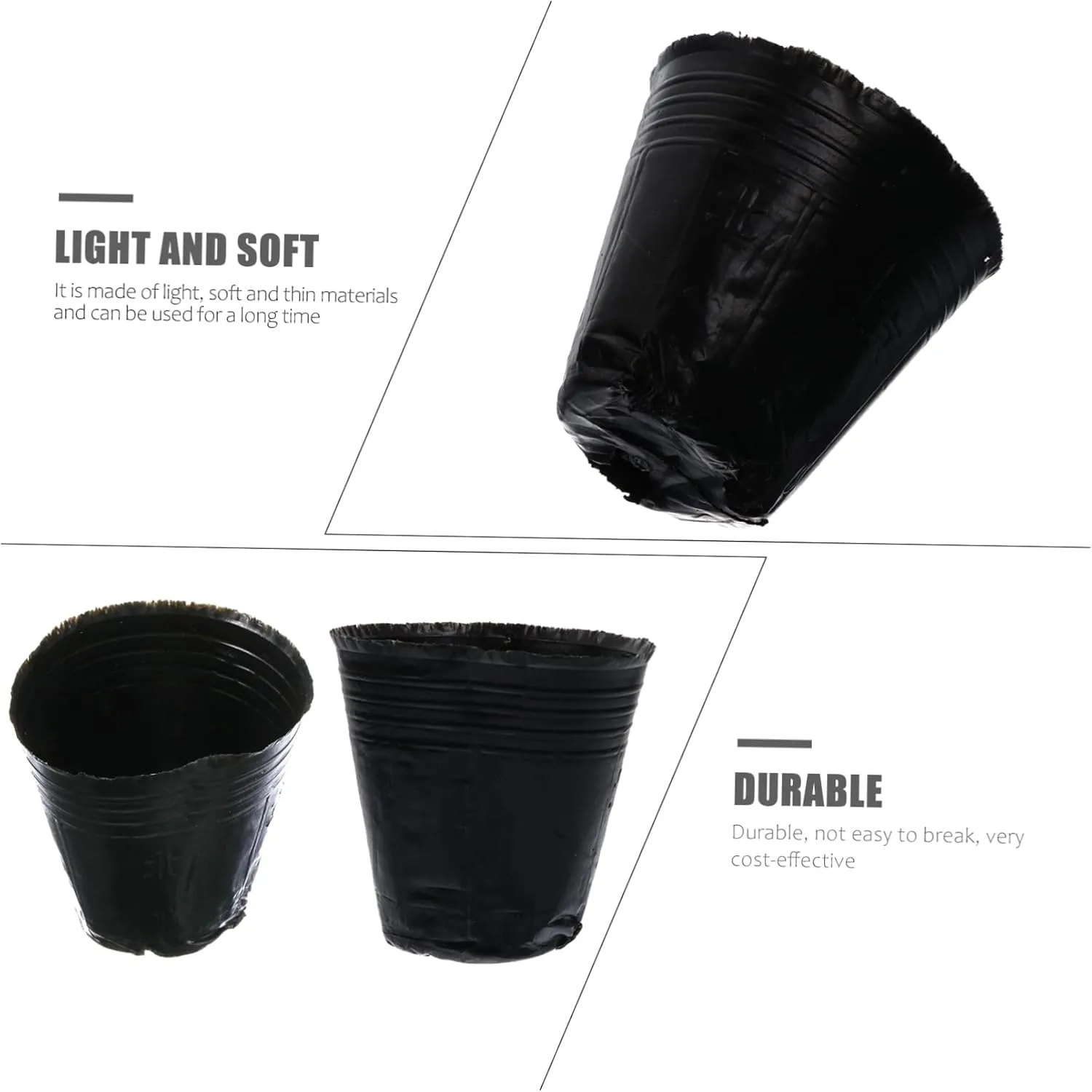 BESPORTBLE 1000 Pcs Nutrition Cup Nursery Plant Pot Starter Garden Pot Planting Net Hydro Planting Planter Nursery Pot Tree Seedling Grow Bags Small Plant Pots Clear Plant Pot Plants or Black