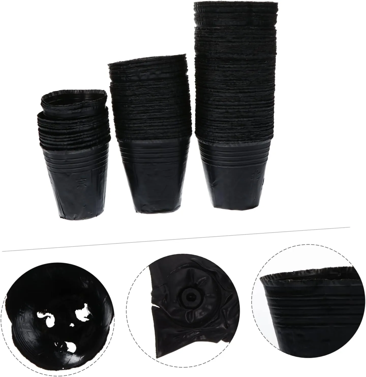 BESPORTBLE 1000 Pcs Nutrition Cup Nursery Plant Pot Starter Garden Pot Planting Net Hydro Planting Planter Nursery Pot Tree Seedling Grow Bags Small Plant Pots Clear Plant Pot Plants or Black