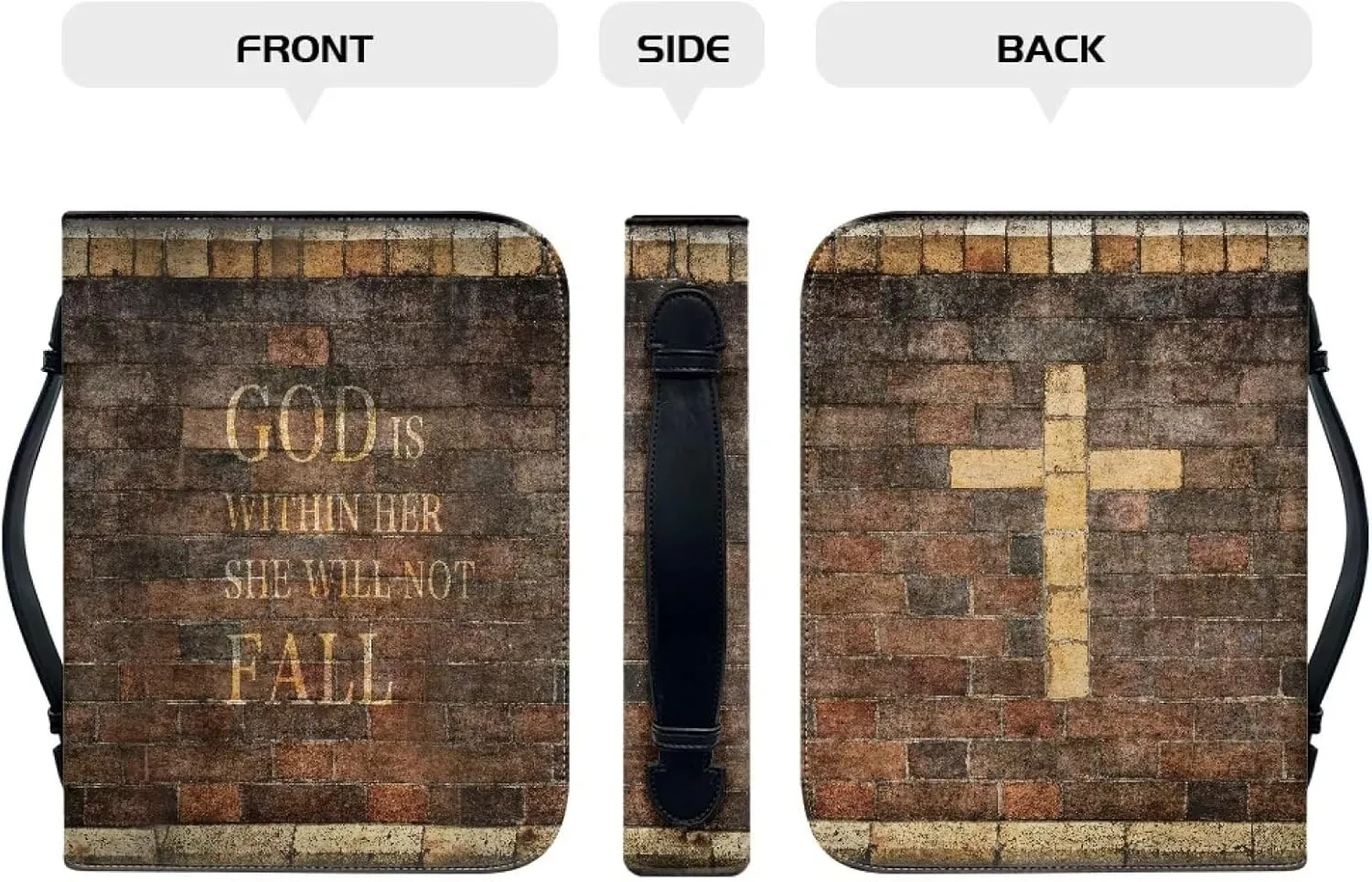 Bible Covers for Men and Women, Multi Pockets Bible Bag Tote for Girls with Handle, Durable Scripture Bag