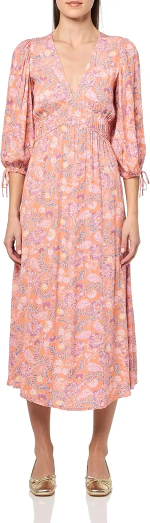 Billabong Women's Paradise Sky V-Neck Midi Dress