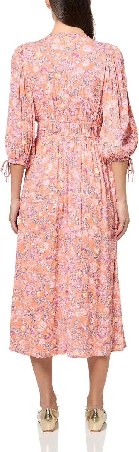 Billabong Women's Paradise Sky V-Neck Midi Dress
