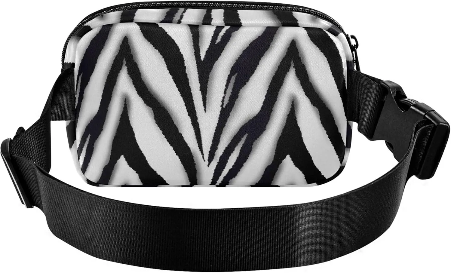 Black White Zebra Fanny Pack for Women Waterproof Hip Pack Belt Bag Cute Cross Body Waist Pack
