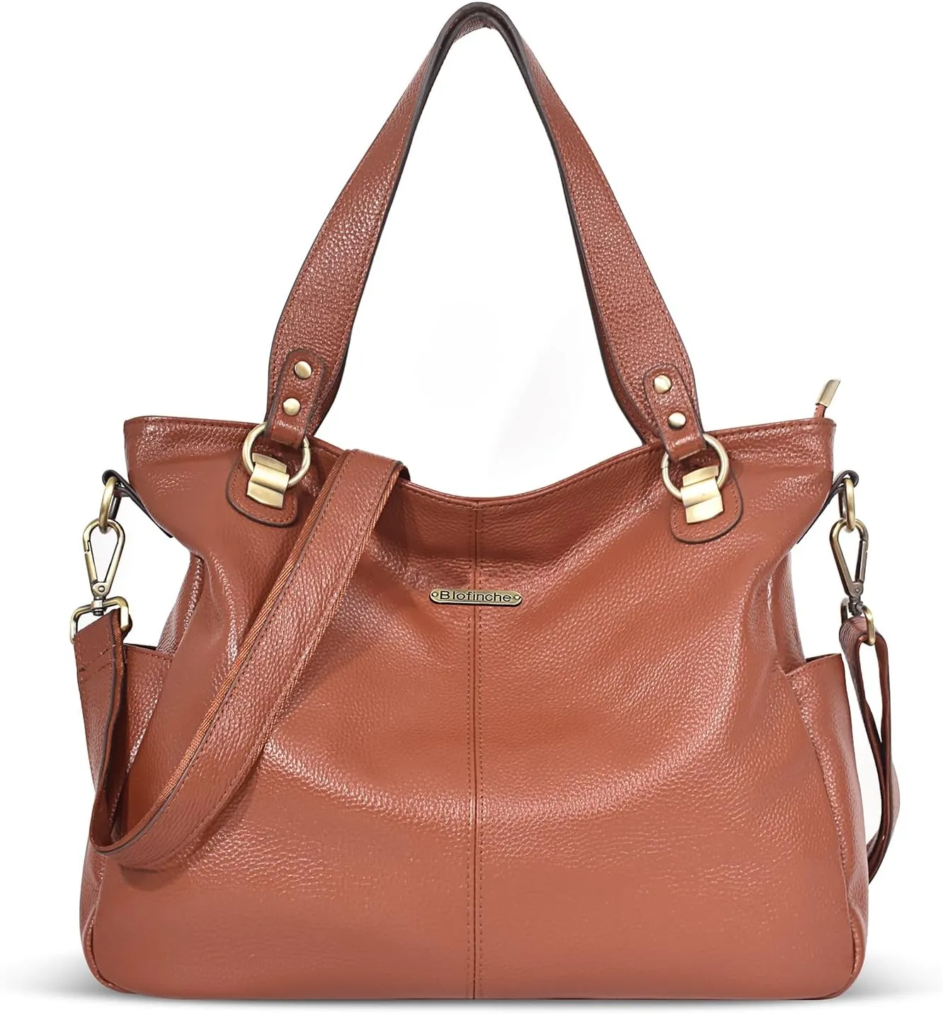 Blofinche Genuine Leather Hobo Bag for Women Large Slouchy Tote Purse Soft Real Shoulder Handbag Satchel for Laptop Work Lady