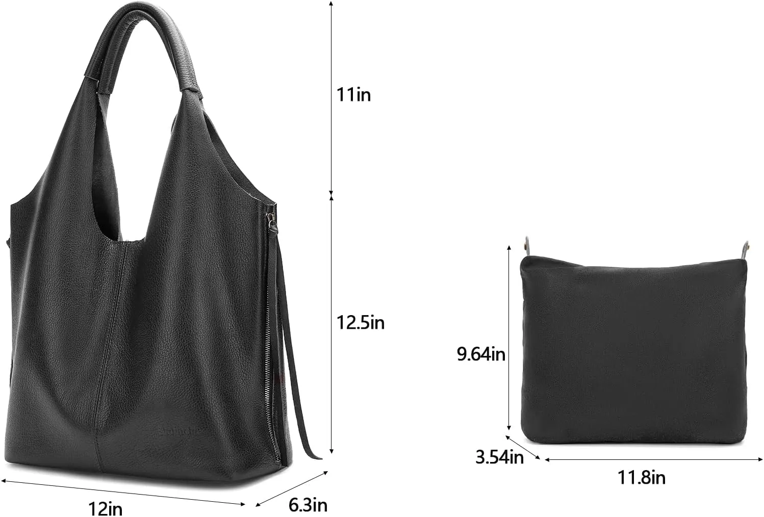 Blofinche Genuine Leather Hobo Bag for Women Large Slouchy Tote Purse Soft Real Shoulder Handbag Satchel for Laptop Work Lady