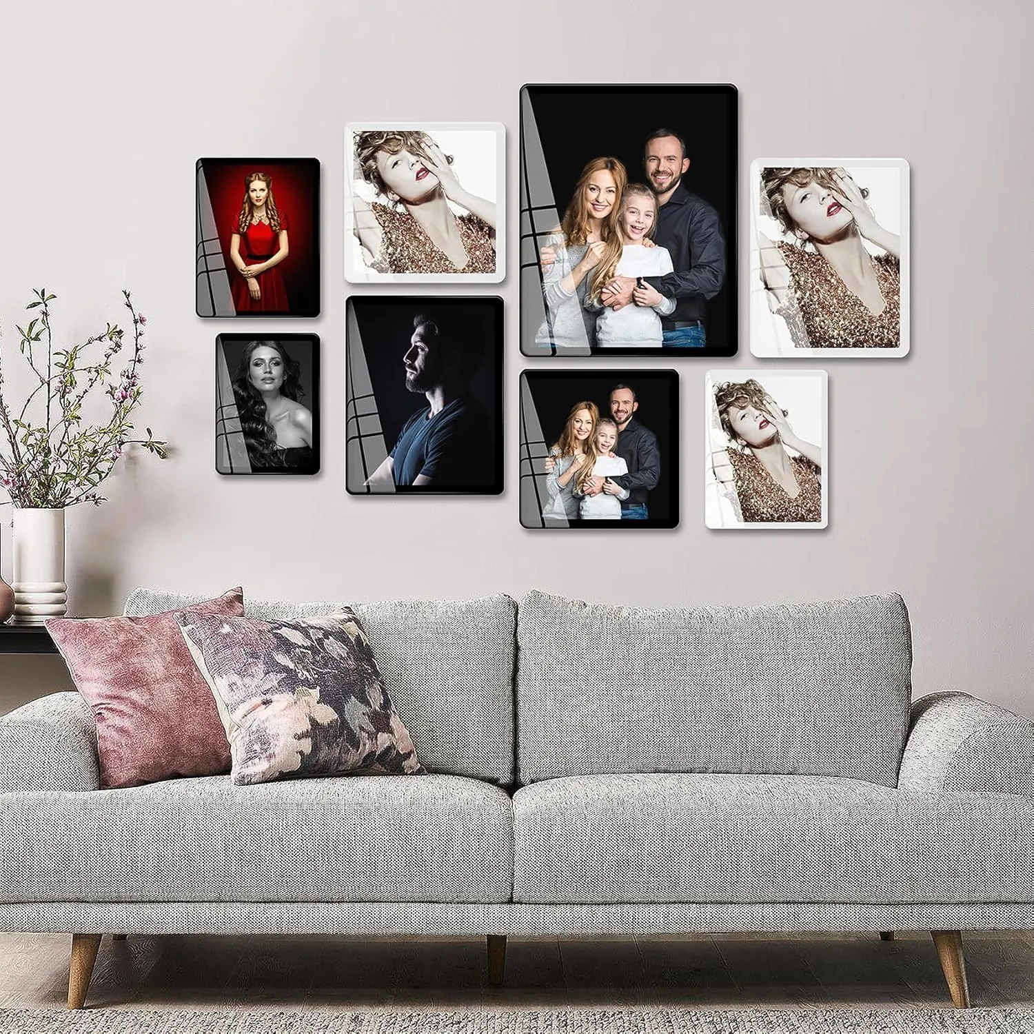 Bluesun 8x10 Picture Frame Black Standing can be Vertical and Horizontal - Real Glass Frames, Cool 8×10 Photo Frame, Wall Frames Gifts for Men Boyfriend Dad Boss and Loved Ones(8x10, Black)