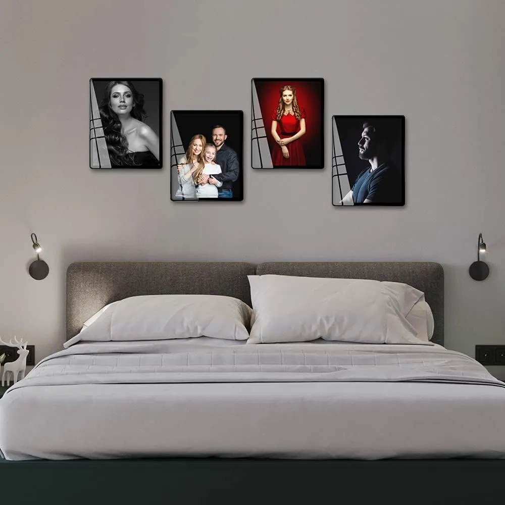 Bluesun 8x10 Picture Frame Black Standing can be Vertical and Horizontal - Real Glass Frames, Cool 8×10 Photo Frame, Wall Frames Gifts for Men Boyfriend Dad Boss and Loved Ones(8x10, Black)