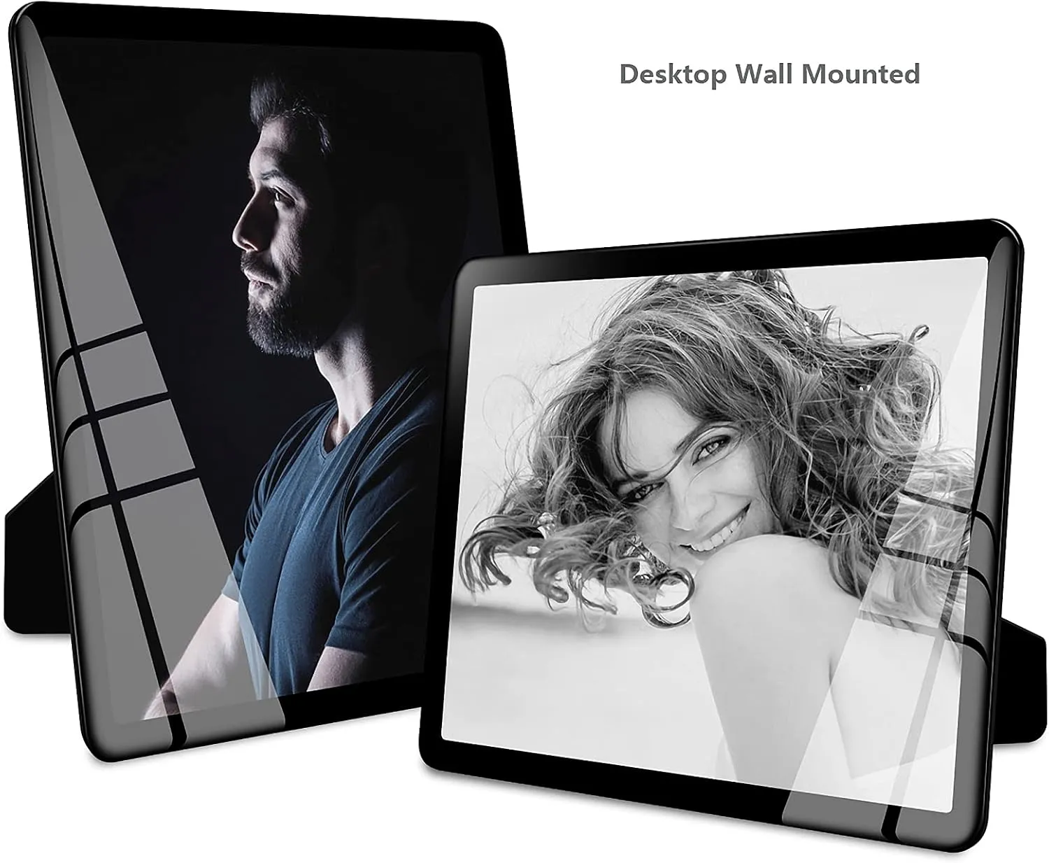 Bluesun 8x10 Picture Frame Black Standing can be Vertical and Horizontal - Real Glass Frames, Cool 8×10 Photo Frame, Wall Frames Gifts for Men Boyfriend Dad Boss and Loved Ones(8x10, Black)