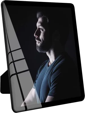 Bluesun 8x10 Picture Frame Black Standing can be Vertical and Horizontal - Real Glass Frames, Cool 8×10 Photo Frame, Wall Frames Gifts for Men Boyfriend Dad Boss and Loved Ones(8x10, Black)