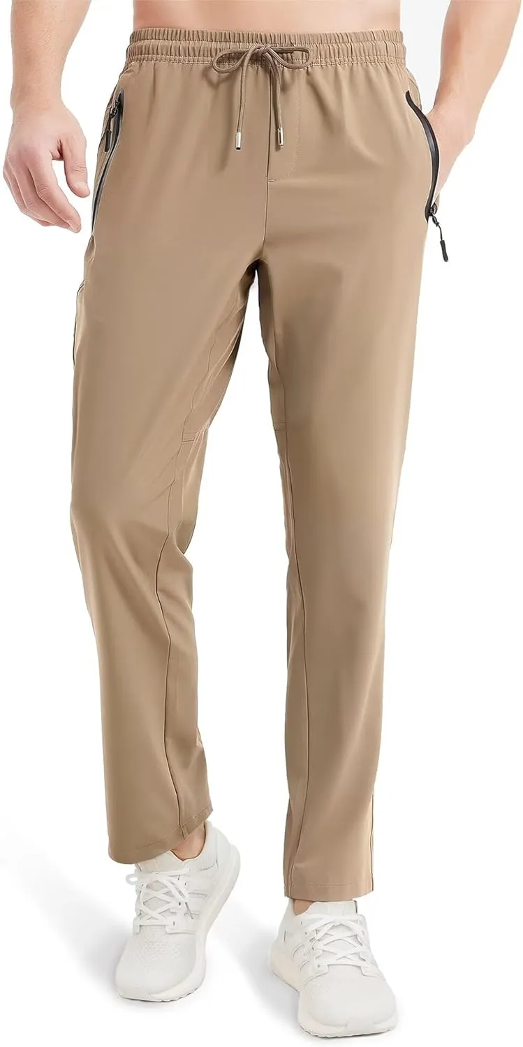 Boladeci Men's Joggers Lightweight Quick Dry Casual Athletic Hiking Pants Sweatpants with Pockets Elastic Waist