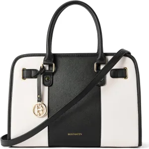 BOSTANTEN Leather Handbags for Women Designer Satchel Purses Top Handle Tote Work Shoulder Bags