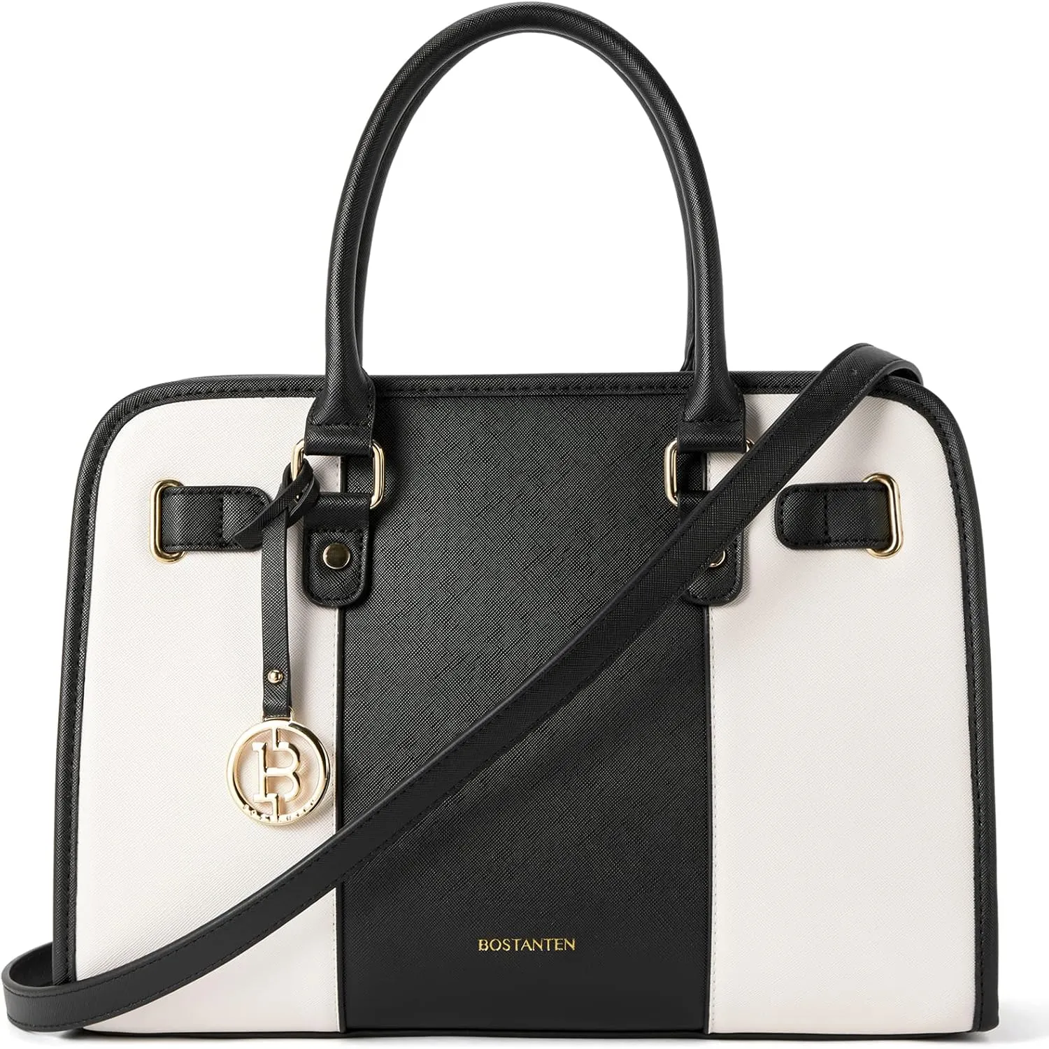 BOSTANTEN Leather Handbags for Women Designer Satchel Purses Top Handle Tote Work Shoulder Bags