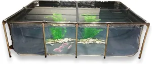 BOSWELL Aquarium Pool Pond,Fish Ponds for Outside with Transparent Clear Viewing Panel,500 Gallon Water Tank,PVC Canvas Above Ground Pond,Indoor/Outdoor Pond for Koi,Goldfish