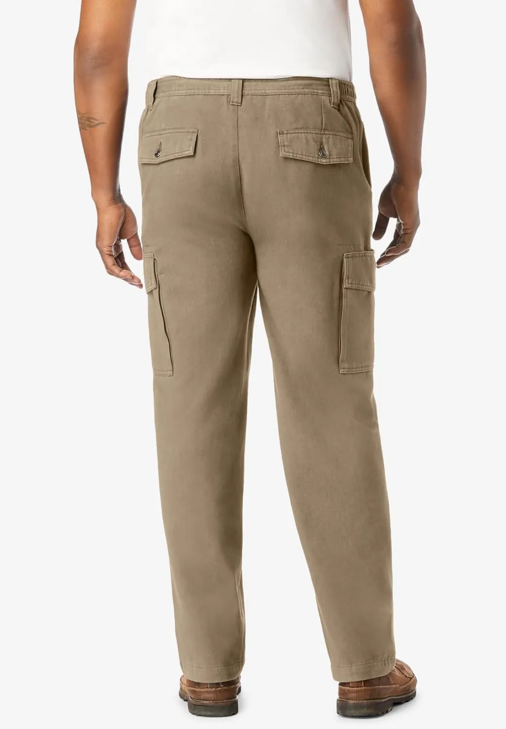 Boulder Creek by Kingsize Men's Big & Tall Renegade Side-Elastic Waist Cargo Pants