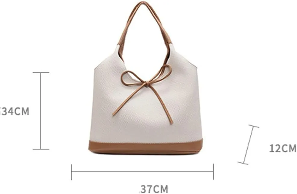 Bow-Tie Hobo Bags for Women Vintage Tote Bag with Large Capacity Underarm Bag for Daily Life Trendy Sling bags