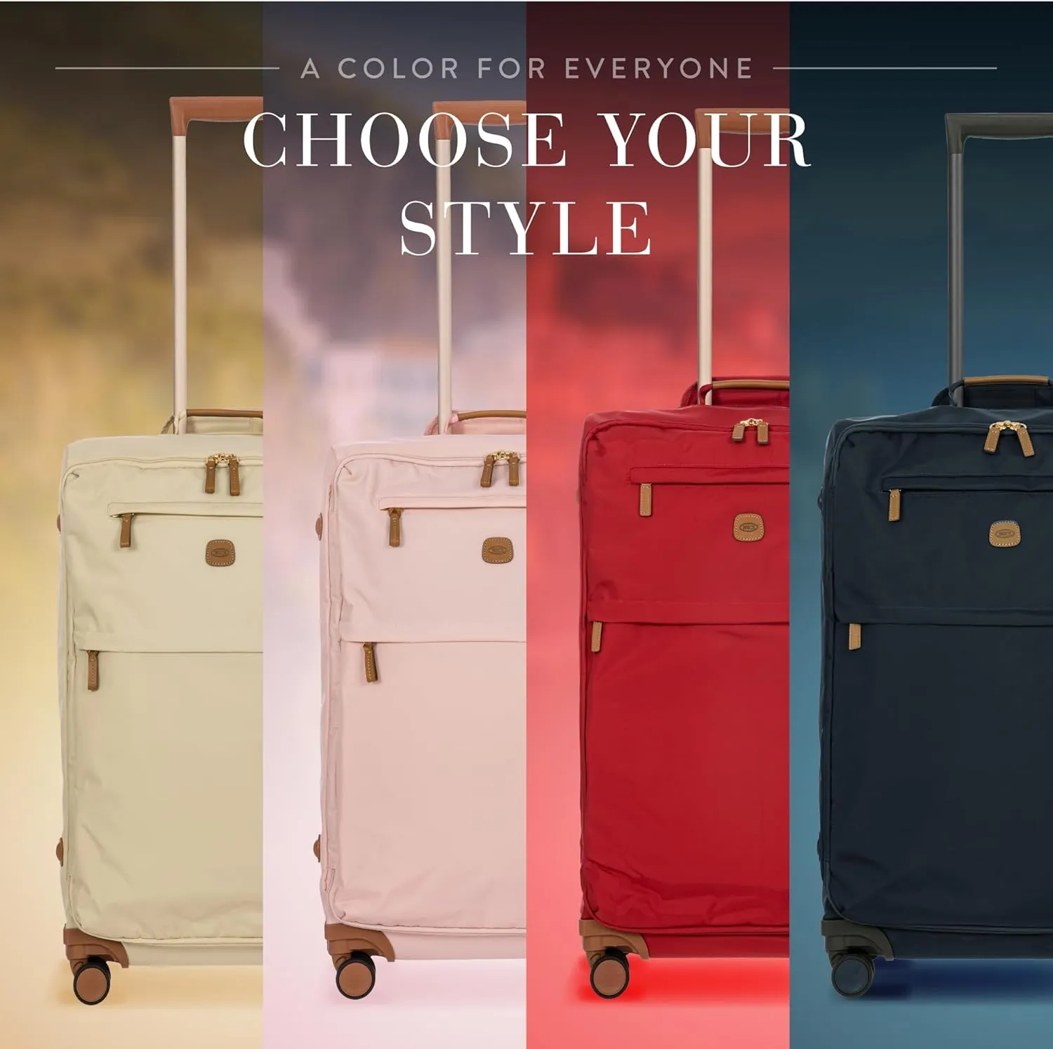 Bric's X-Bag Large Spinner with Frame - 30 Inch - Suitcases with Wheels - Checked Luggage - Navy