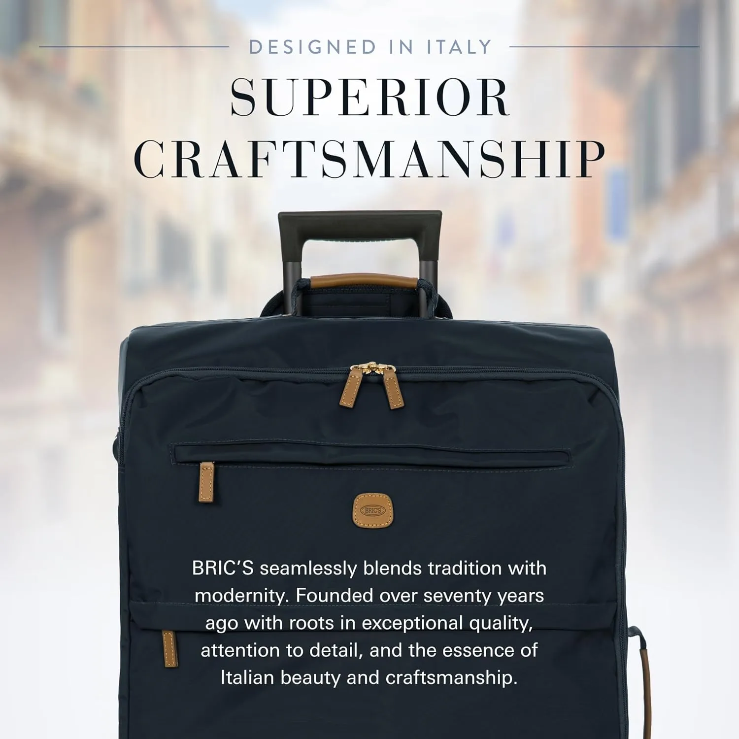 Bric's X-Bag Large Spinner with Frame - 30 Inch - Suitcases with Wheels - Checked Luggage - Navy